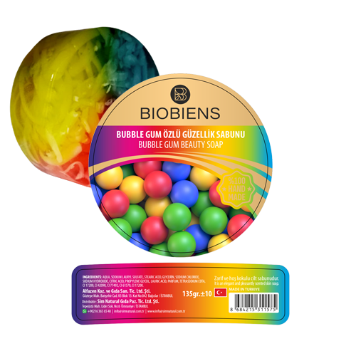 BOBENS BUBBLE GUM ZL GZELLK SABUNU 135 GR